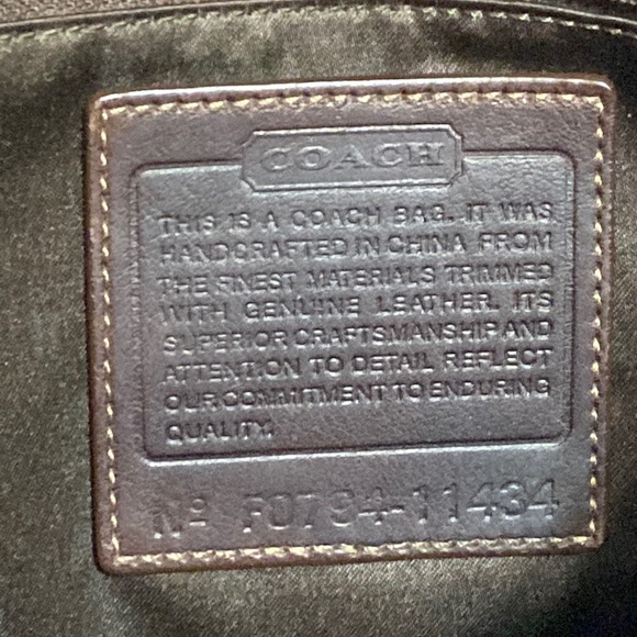 *SOLD*Coach Bleecker 65th Anniversary Jaquared Canvas Leather Shoulder Bag/Brown - Picture 15 of 17